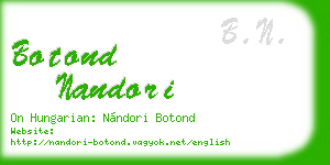 botond nandori business card