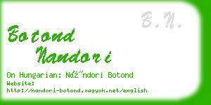 botond nandori business card